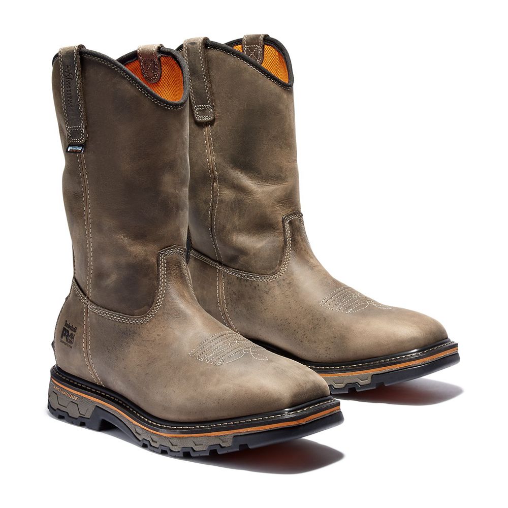 Bocanci Pro Timberland Barbati Maro - True Grit Waterproof Soft-Toe Pull-On - Romania - BPKICN389